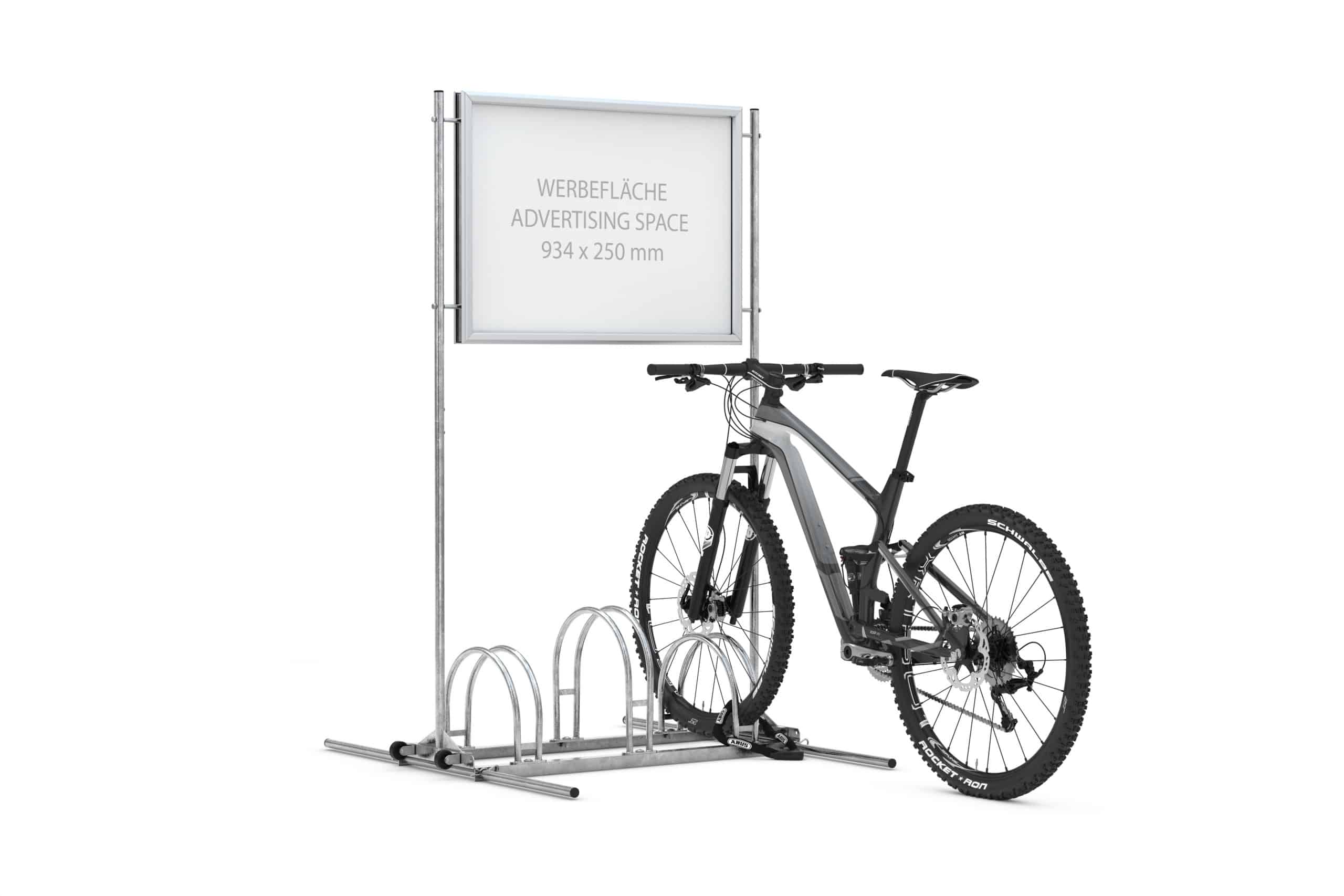 Werbefahrradständer CW 5000 mit eingestellten Fahrrädern